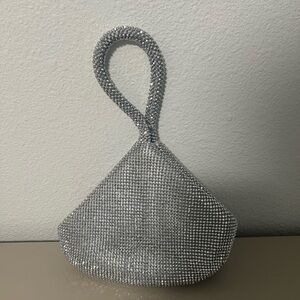 Silver beaded wristlet